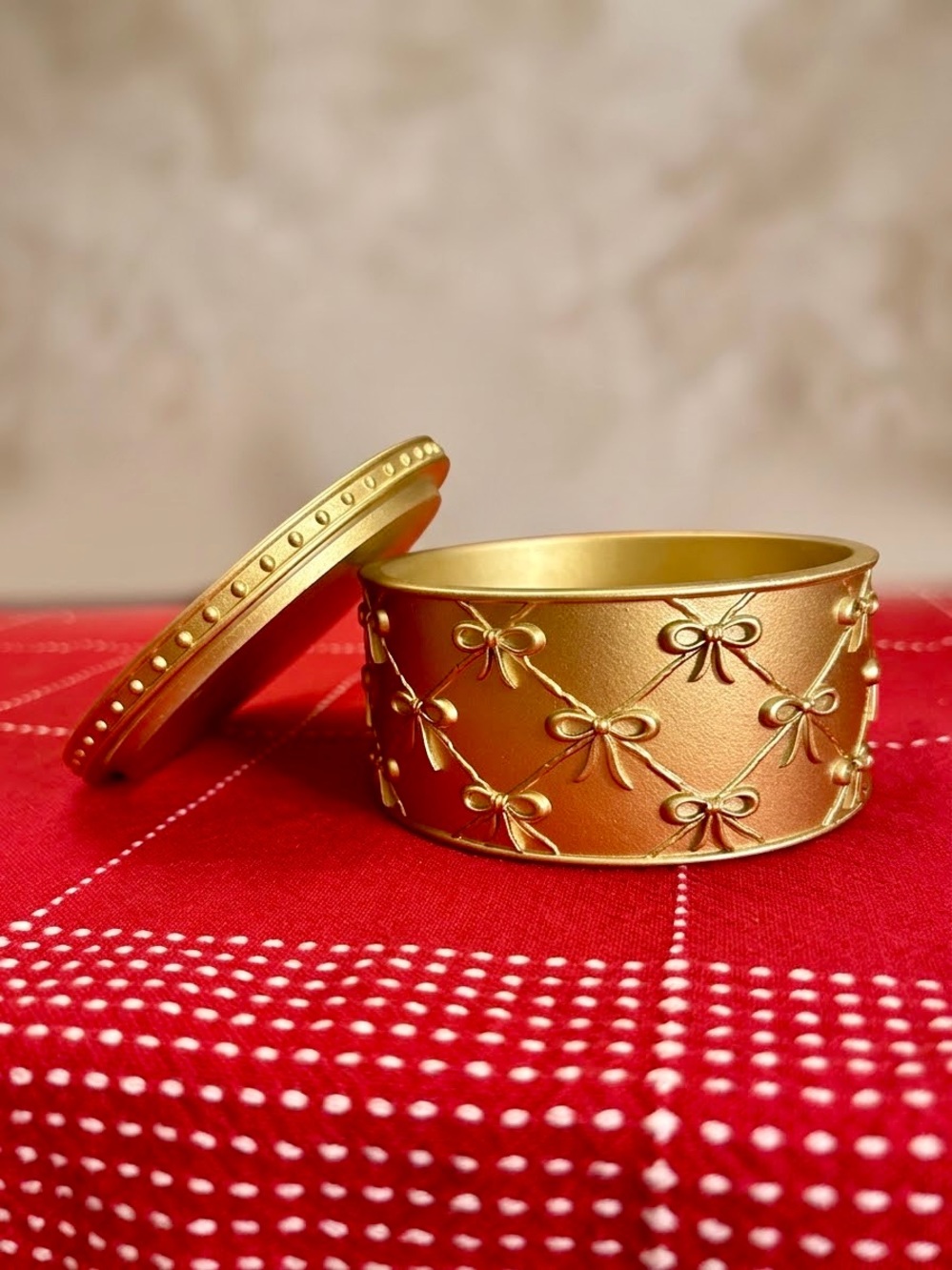Gold Bow Embossed Jewelry Box - Women Jewelry
